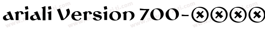 ariali Version 700字体转换
